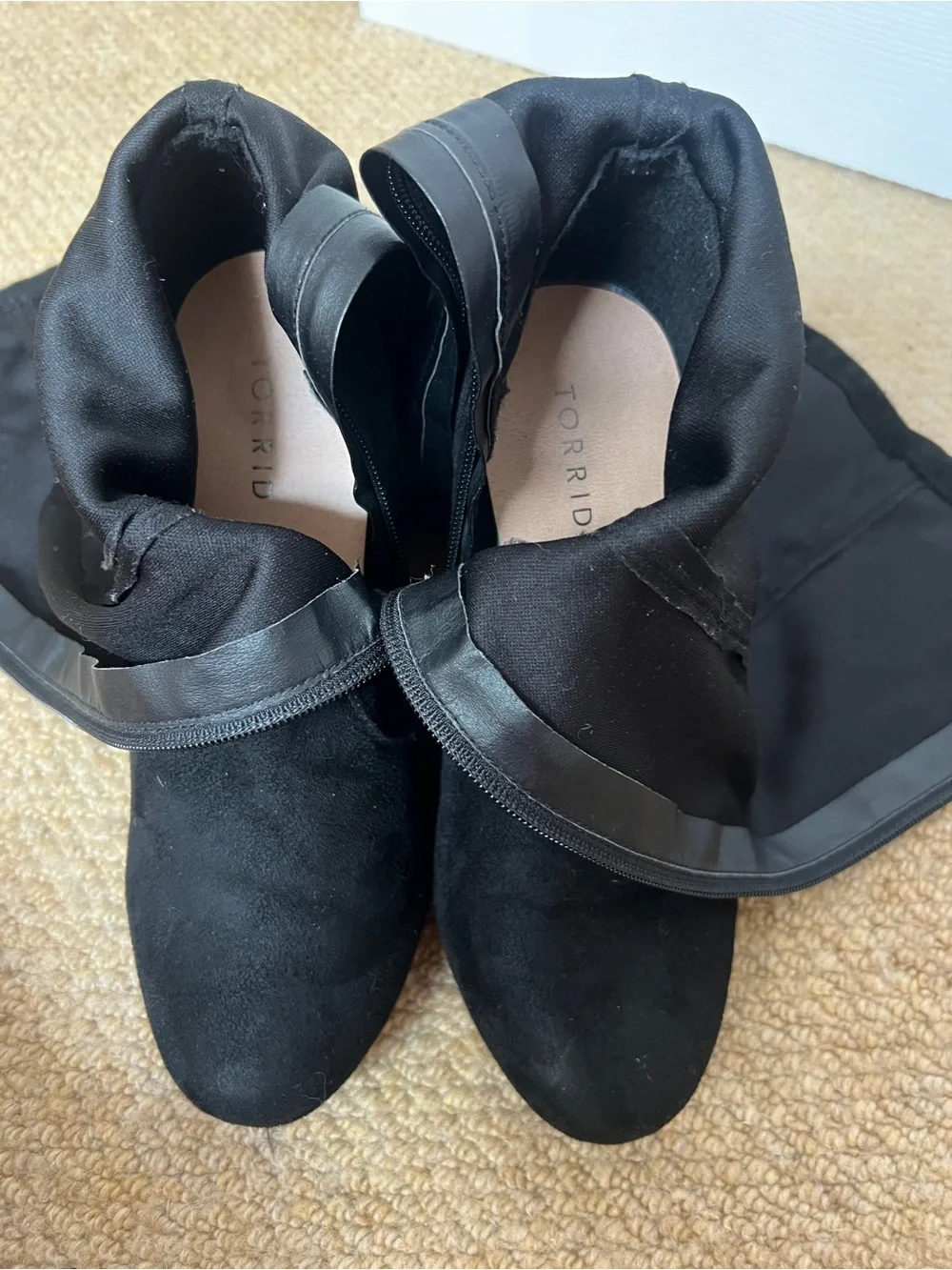 torrid Black Suede Over-the-Knee Block Heel Boots